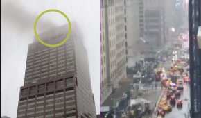 El edificio en el que se estrelló un helicóptero en Nueva York