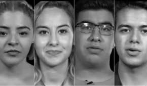 Algunos de los jóvenes que exigieron justicia para un estudiante asesinado en la Ciudad de México
