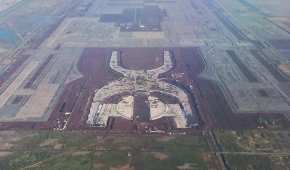 El terreno de Texcoco donde se estaba construyendo el aeropuerto