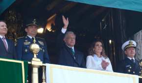 El presidente Andrés Manuel López Obrador junto a su esposa Beatriz Gutiérrez