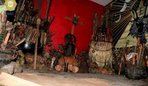 La policía capitalina encontró un altar satánico en un domicilio de Tepito