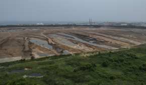 Los terrenos donde se construirá la refinería de Dos Bocas se inundaron por las fuertes lluvias