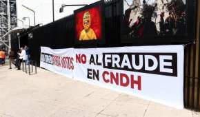 Senadores protestaron por la votación en donde se eligió a Rosario Piedra como titular de la CNDH