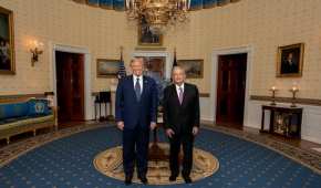Los presidentes Trump y López Obrador en su encuentro de este martes en la Casa Blanca