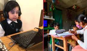 Mientras que algunos niños tienen acceso a clases virtuales, algunos otros no tienen internet