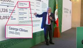 El presidente presentó un documento en donde el nombre del expresidente Bill Clinton estaba mal