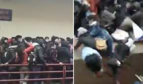 Los hechos ocurrieron en la Universidad Pública de El Alto, en donde se rompió un barandal durante una asamblea