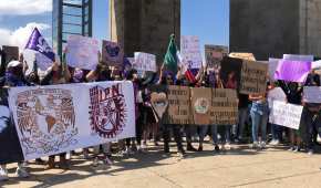 Colectivas feministas arrancan marcha por el 8M
