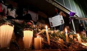 afuera de la estación Olivos colocaron un alatar en memoria a los 26 fallecidos