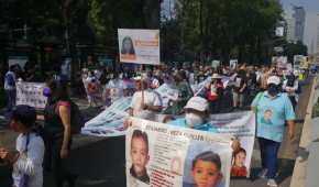 El contingente avanzó por Reforma hacia el Zócalo