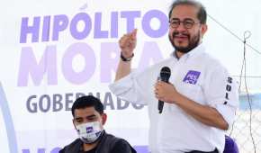 El presidenteb del PES visitó Michoacán para acompañar a su candidato a la gubernatura, Hipólito Mora.