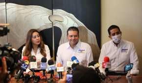 Junto a Zamora, Gloria González anunció su apoyo al candidato de la alianza PRI, PAN y PRD