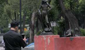 La estatua se encontraba en la avenida Álvaro Obregón esquina con calle Medellín.