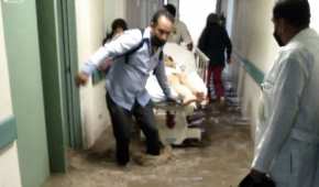 El hospital "Salvador González Herrejón" es una de las instalaciones más afectadas por las lluvias