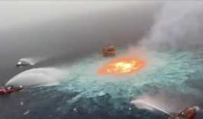 El 2 de julio de 2020 se registró un incendio en un ducto submarino de una planta de Pemex en Campeche.