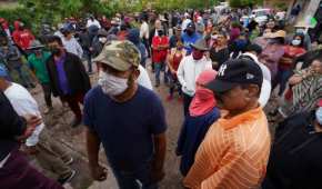 Habitantes de Aguililla, Michoacán, protestan en contra de la inseguridad