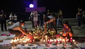 Mujeres piden justicia en Veracruz por el asesinato de Monserrat Bendimes, asesinada por su pareja en abril del 2021