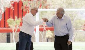 El presidente Andrés Manuel López Obrador y el gobernador de Baja California, Jaime Bonilla