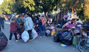 Algunas de las familias fueron enviadas a distintos albergues de la ciudad de Tijuana, Baja California.
