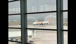 Así aterrizó el vuelo 3726 de Conviasa al Aeropuerto Internacional Felipe Ángeles