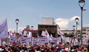 El partido organizó un mitin en Toluca con algunos de los aspirantes a la Presidencia y a la gubernatura de Edomex