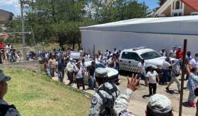 Los vecinos Cuautepec de Hinojosa irrumpieron en la base de la Guardia Nacional como modo de protesta