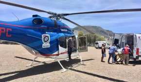 Tras valoraciones médicas se decidió llevar a los menores en helicóptero al hospital de Pachuca