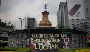 Las activistas se han mostrado en contra de la reubicación de este monumento