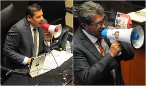 Los senadores sacaron megáfonos para que fueran escuchados; Monreal presumió su bocina tuneada