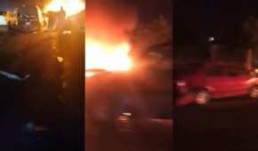 El camión sin frenos arrasó con varios vehículos que luego se quemaron
