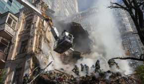 Los ataques con drones dejaron destruidos varios edificios en el centro de Kiev, Ucrania