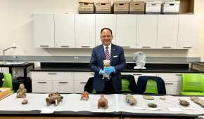 El cónsul mexicano atestiguó la forma de una carta de intención de devolver las piezas prehispánicas