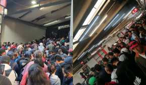 Los reportes se centraron en la estación Puebla y vinieron acompañados de fotos que mostraban el nivel de caos