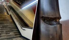 El Metro dio a conocer el largo proceso para reponer la banda de una escalera eléctrica que fue dañada