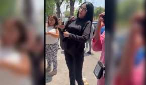 La mujer amenazó a los manifestantes con llevar a gente de Tepito