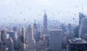 Durante varias horas, en la ciudad de Nueva York estuvo lloviendo