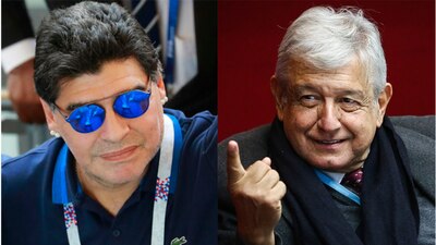 El 'Pelusa' le escribió este saludo a López Obrador, presidente electo de México