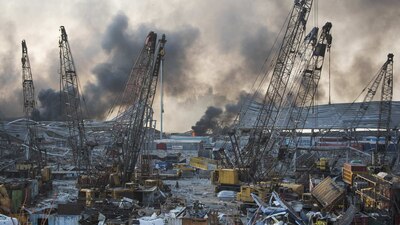 Las autoridades creen que la explosión en el puerto de Beirut pudo ser debido a nitrato de amonio