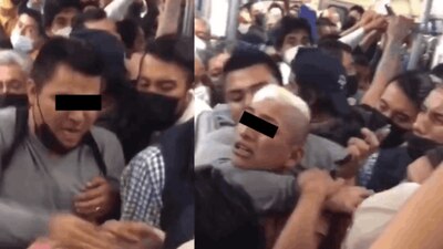 El presunto ladrón fue descubierto y apaleado por los pasajeros.