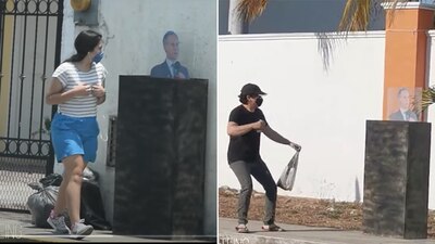 Uno joven diseñó un artefacto para asustar a la gente... con la figura de Hugo López-Gatell.