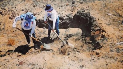 Recibieron una llamada anónima y acudieron a revisar el lote rural