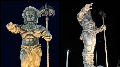 La figura de Chaac ya se encuentra en el muelle principal de Telchac