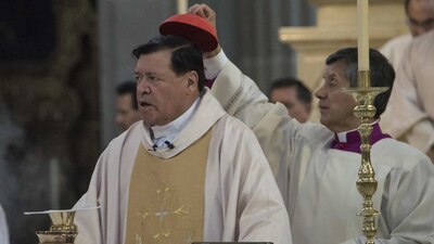 El líder de la Iglesia católica en México durante una ceremonia religiosa