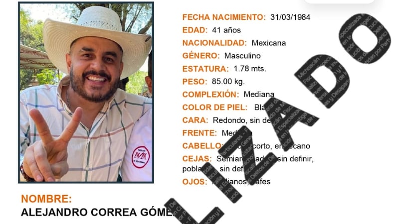 Localizan con vida al exalcalde de Zinapécuaro, Alejandro Correa Gómez