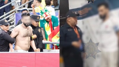 Aficionado iraquí burla valla y entra a la cancha en pleno festejo de Irak, tras derrotar a Bolivia