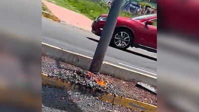 Los pobladores pensaron que era un cortocircuito por estar cerca de un poste