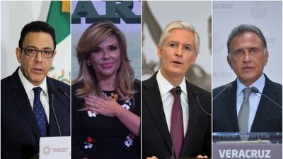 Omar Fayad, Claudia Pavlovich, Alfredo del Mazo y Miguel Ángel Yunes