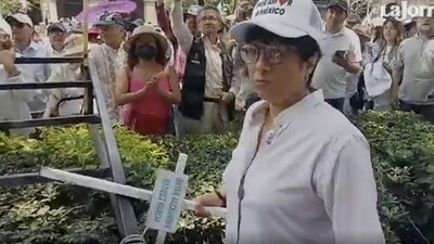 Las cruces desprendidas fueron usadas como proyectiles