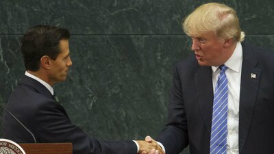 En agosto de 2016, el entonces candidato Trump fue recibido por el presidente Peña Nieto