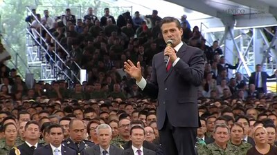 El presidente Enrique Peña Nieto reconoció el trabajo de las Fuerzas Armadas que velan por la seguridad del país